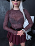 BORDO tīkliņveida tops "DARK BROWNIE"